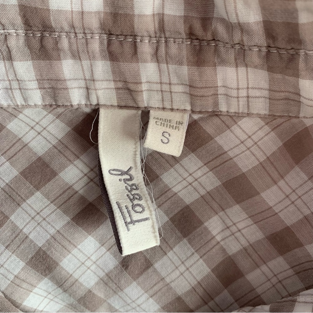 Fossil Checkered Button Down - image 7
